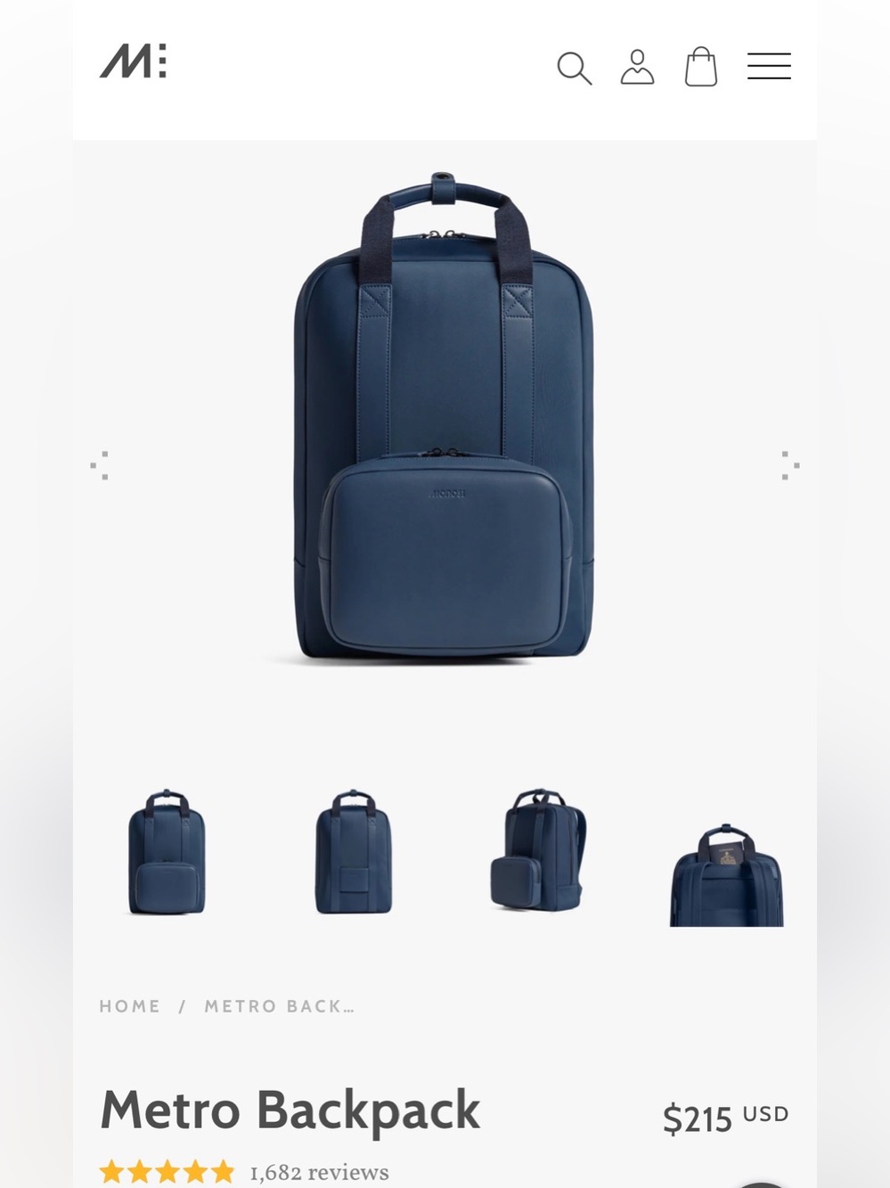 Monos Metro Backpack Oxford Blue